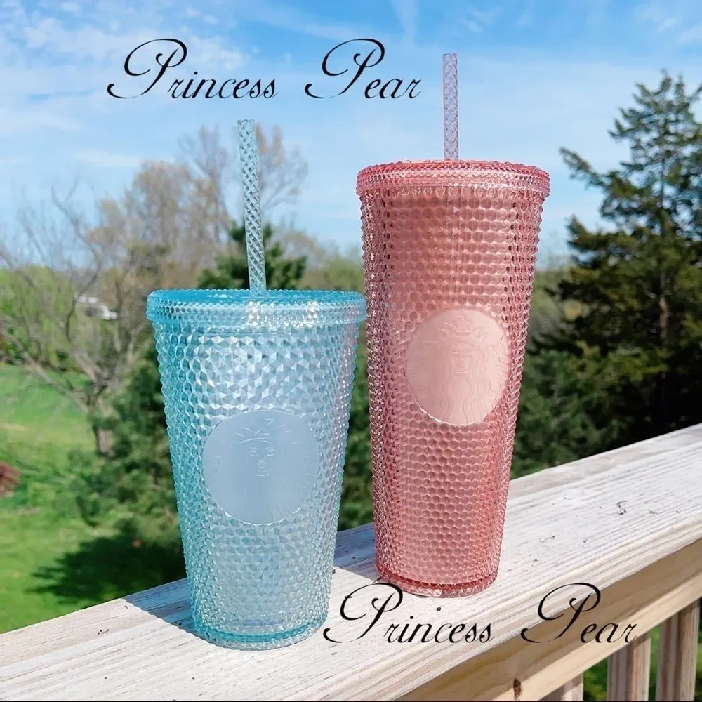 Starbucks Pale rose & Icy Blue Studded - Picture 1 of 7